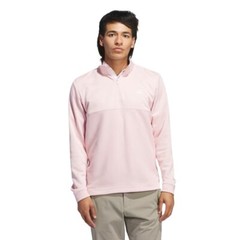 Size M- Adidas Men’s Ultimate365 Textured Quarter-Zip Top, Sandy Pink.