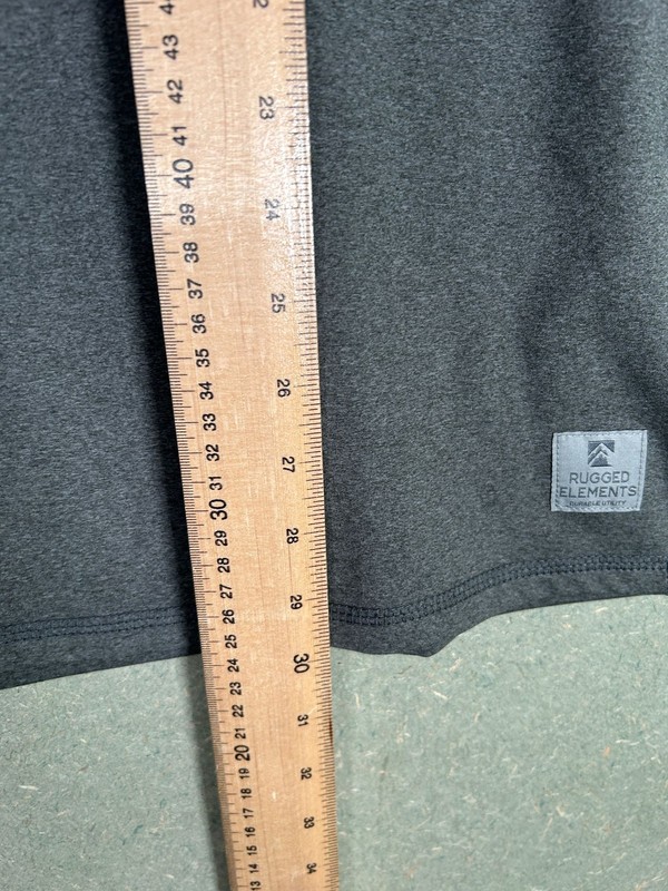 Rugged Elements Top Mens XL Long Sleeve Crew Neck Grey Stretch Polyester Casual gallery