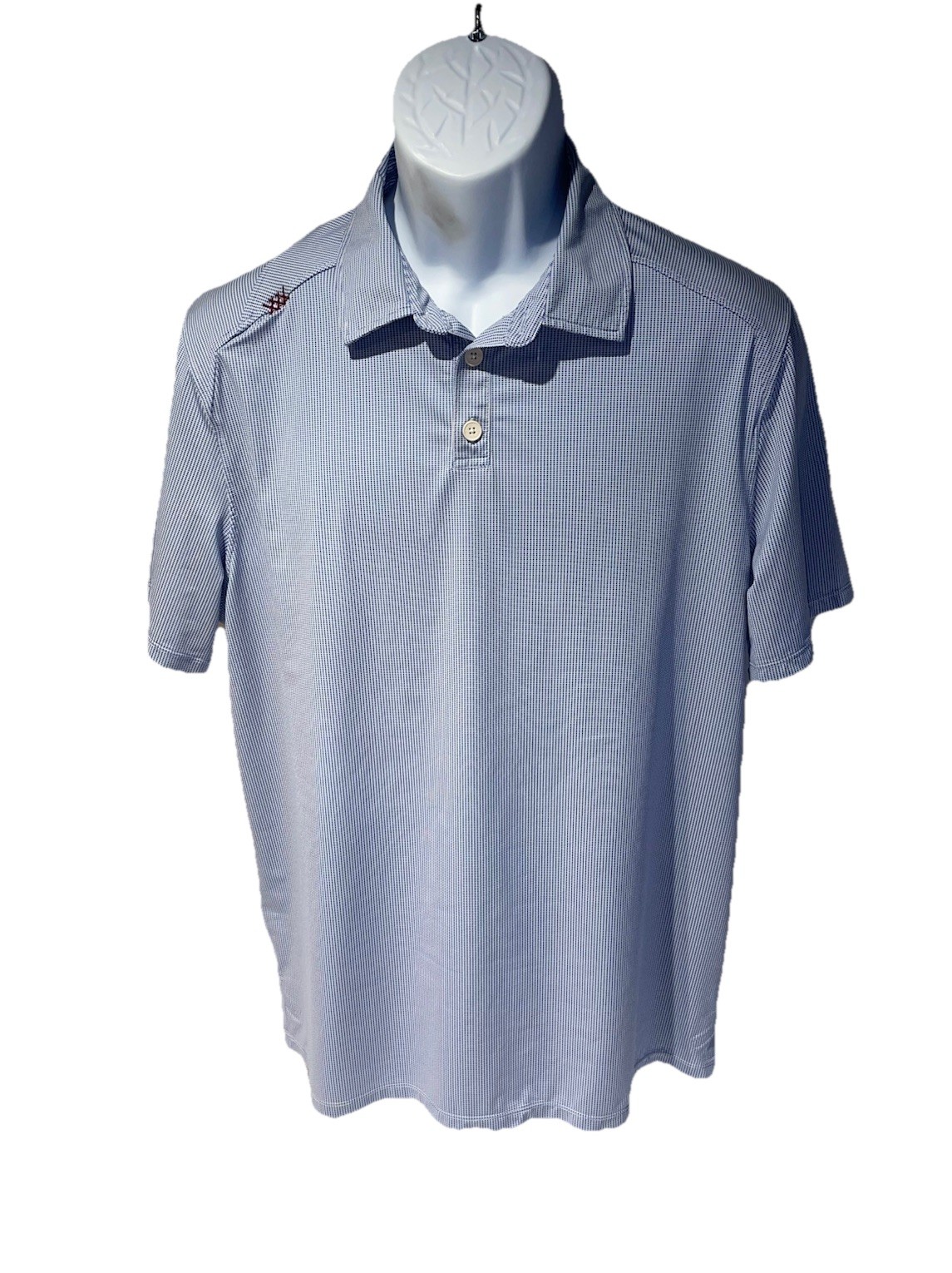 Rhone Short Sleeve Transfer Print Knit Polo Shirt Blue Dot Men’s L 43 Chest gallery