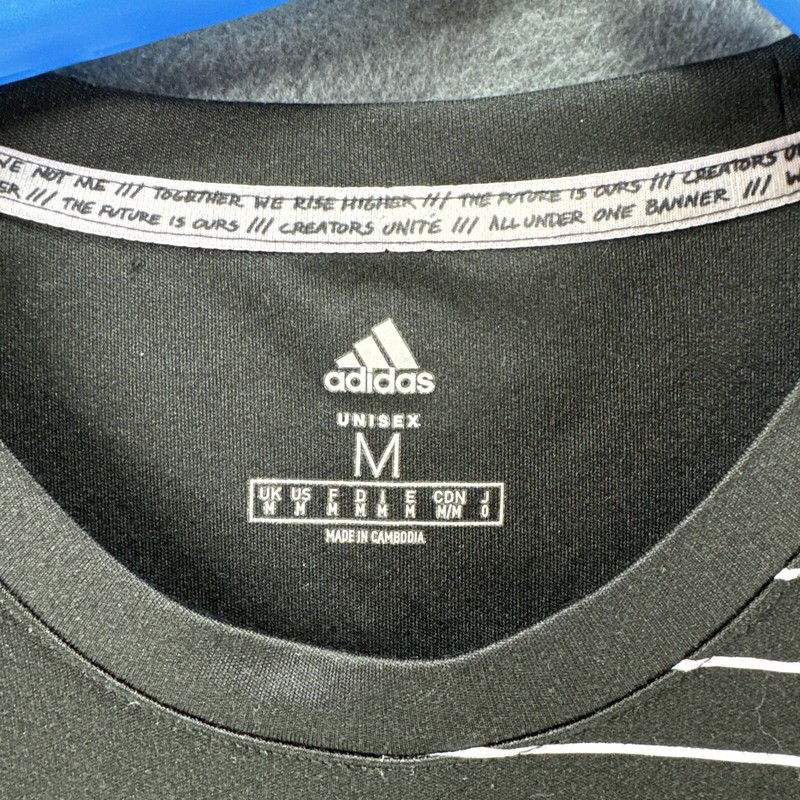 Adidas No Barriers Jersey Shirt Size Medium Black Striped gallery