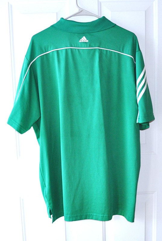 ADIDAS Clima Cool Green and White "Watson Cup" Polo Golf Shirt Size XL gallery