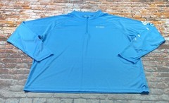 Columbia Shirt Adult XL Teal 1/4 Zip Performance Fishing Outdoor Casual Mens