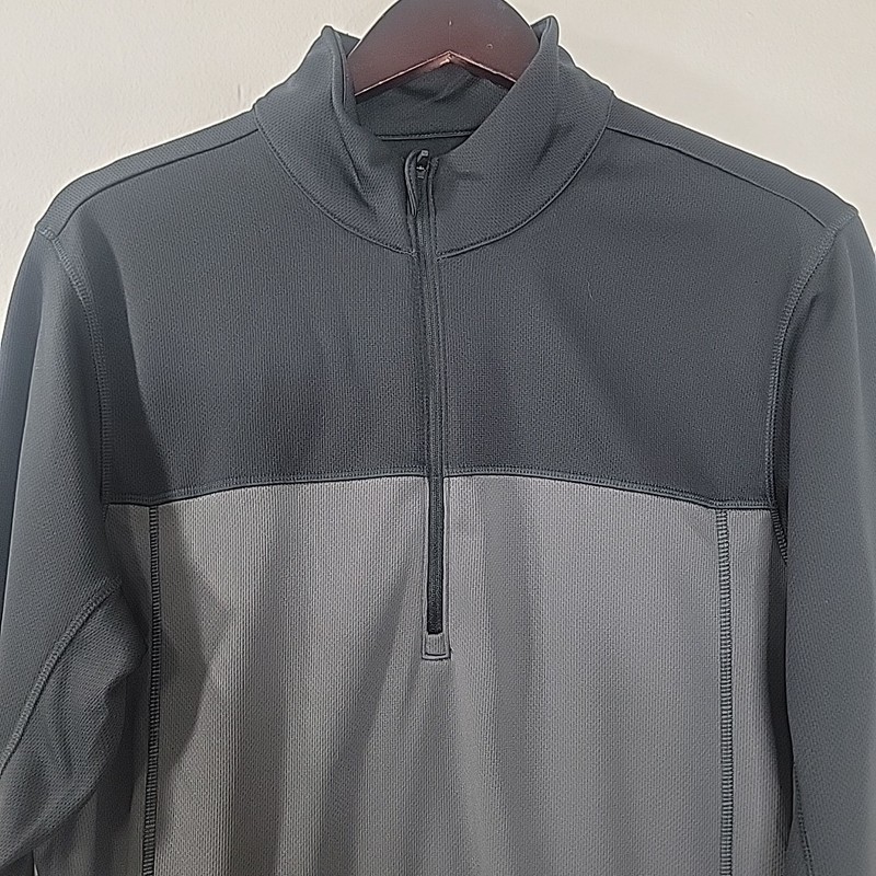 Spyder Men’s Medium 1/4 Zip Pullover Gray Soft Fleece Lined Top NWT MSRP $49 gallery
