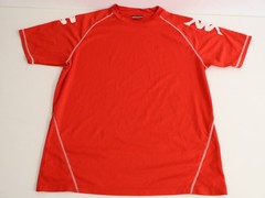 Kappa Mens Red Training T-Shirt XL Short Sleeve Omini Logo Raglan