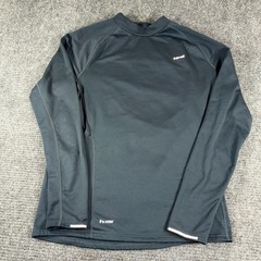 Hind pullover men’s medium 38-40 gray mock neck hydra running fleece interior