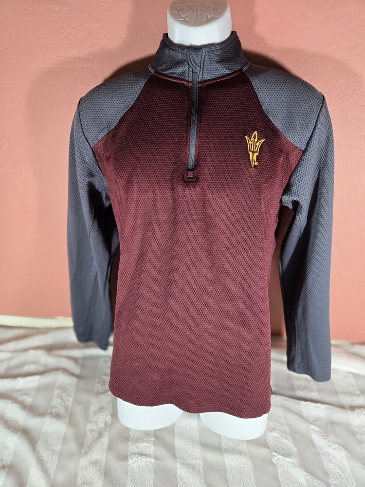 Mens Pro Edge Knights Apparel Zip Pullover NCAA ASU Arizona State Sun Devils M