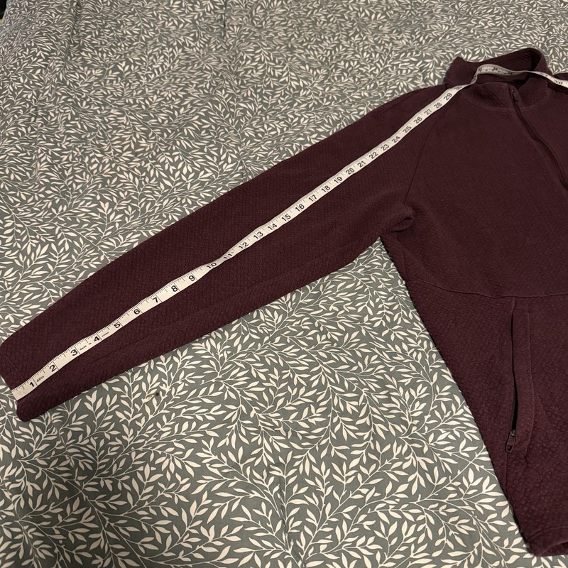 LULULEMON At Ease 1/2 Zip LARGE Pullover Textured Double Knit Heathered Cassis gallery