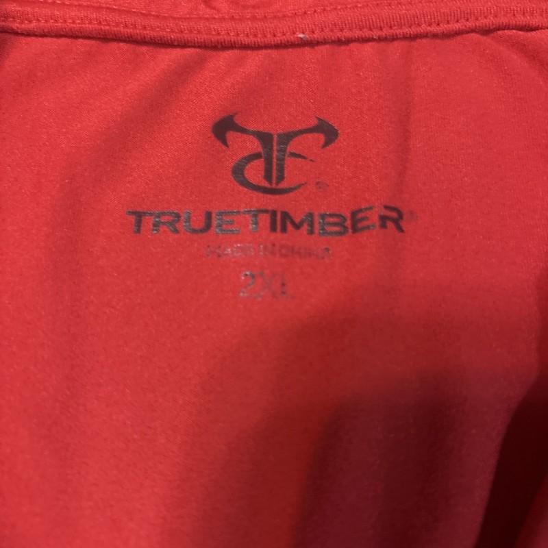 True Timber Fishing Athletic Pullover 1/4zip 2X Large Long Sleeve Red And Gray gallery