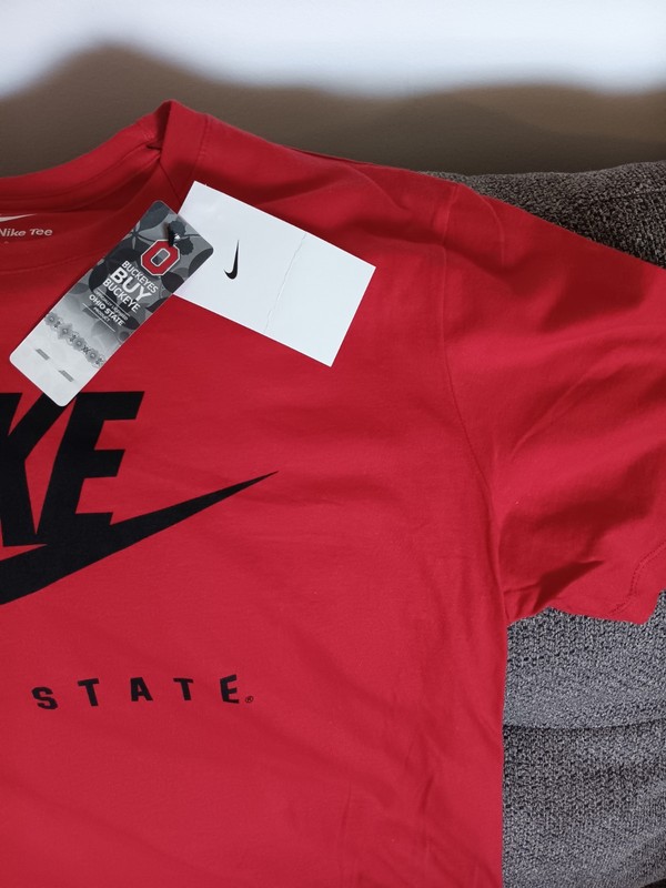 NWT NIKE TEE TSHIRT MEN'S OHIO STATE BUCKEYES RED SIZE LG, BRAND NEW NIKE LOOK. gallery
