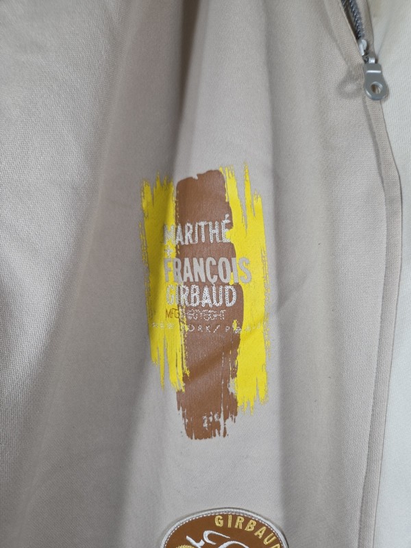 MARITHE FRANCOIS GIRBAUD SWEATPANT Mens Sz 2X VINTAGE THROW BACK CREAM COLOR gallery