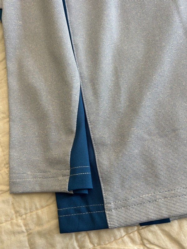 Puma Light Blue Striped Quarter-Zip Pullover gallery