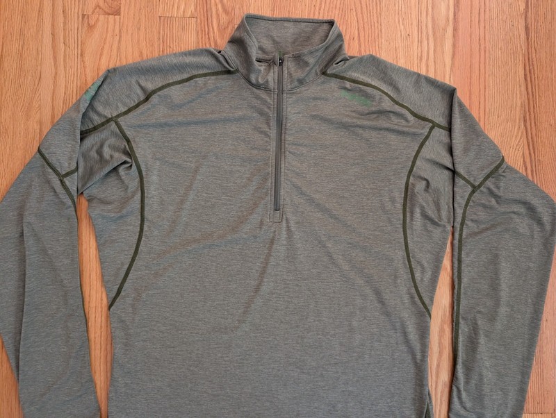 NRS Silkweight 1/4 Zip LS Pullover Activewear Top Men's Green Baja Small UPF gallery