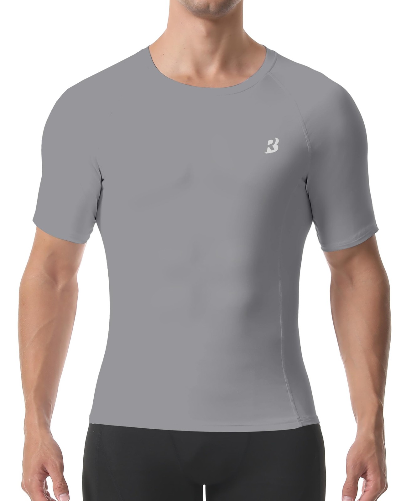Compression Shirt Men Short Sleeve, Cool Dry Base Layer Athletic Undershirts,... gallery