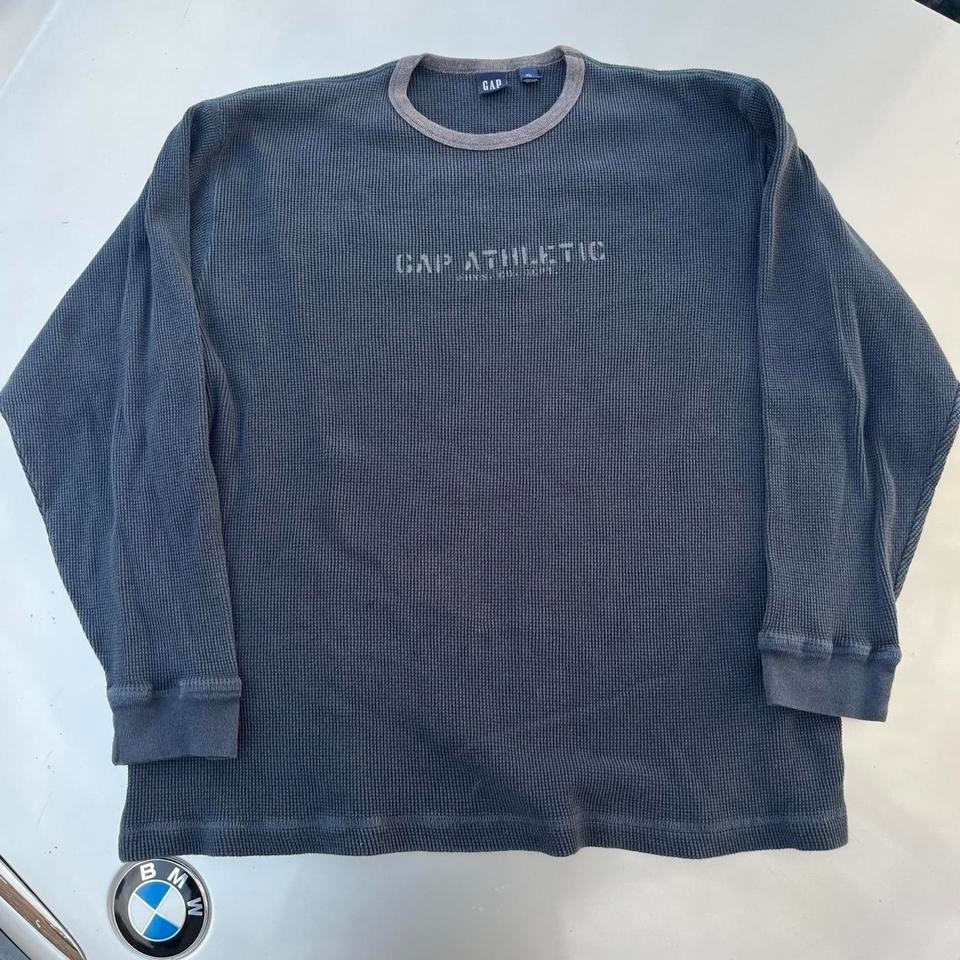 Super heavy thick Gap Athletic long sleeve thermal shirt in faded black
