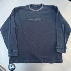 Super heavy thick Gap Athletic long sleeve thermal shirt in faded black