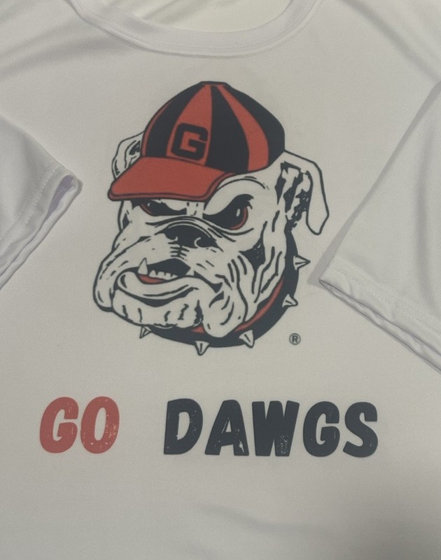 Georgia Bulldogs Football Go Dawgs Dri-fit Shirt Large White gallery