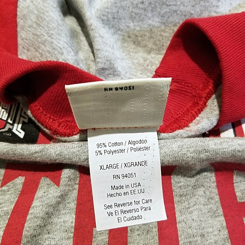 Vintage 90s Ohio State Buckeyes Raglan T-Shirt NOS Deadstock Gray Red XL USA gallery