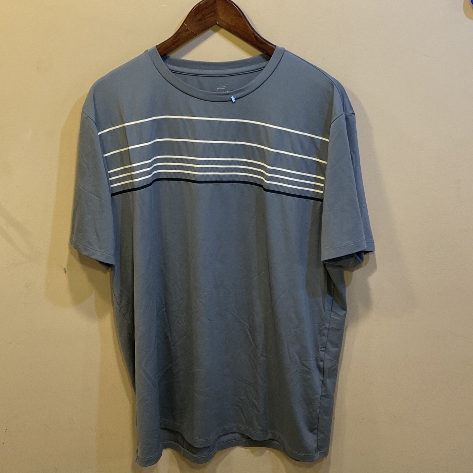 VINEYARD VINES Tshirt Mens L Gray Performance Stretch Flex Polyester Gym TEE T2 gallery