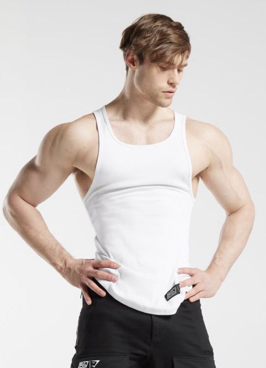 Gymshark GS x David Laid Ribbed Tank White Men’s Size M Slim Fit Rare gallery