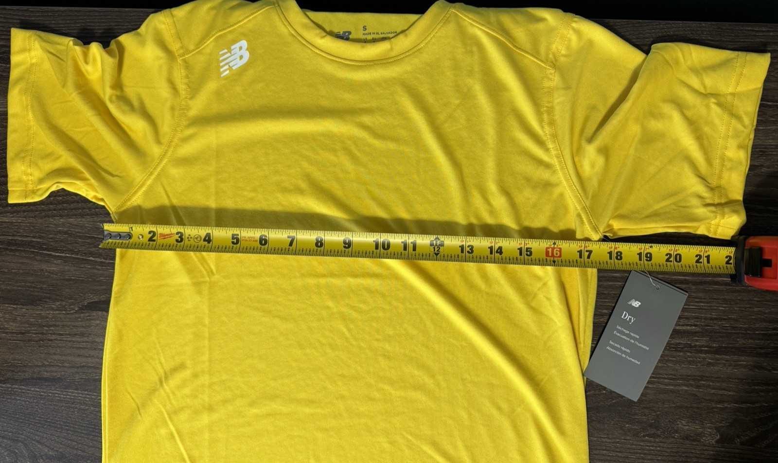 New Balance Tech Tee Shirt Mens Small Yellow Athletic Running Workout NWT gallery
