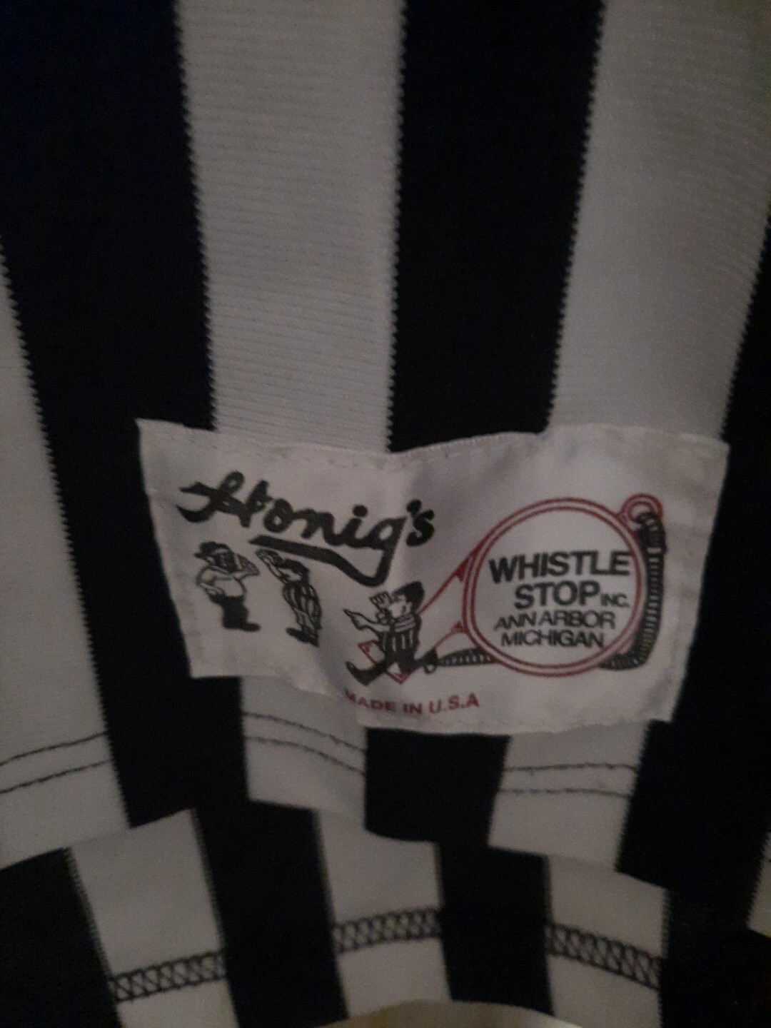 VTG Honig's Whistle Stop Referee Jersey Shirt Long Sleeve Size XXL Made In USA gallery