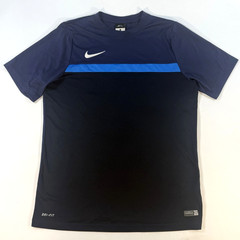 Nike Dri-FIT Soccer Jersey Men’s Large Navy Black Blue Mesh Short Sleeve