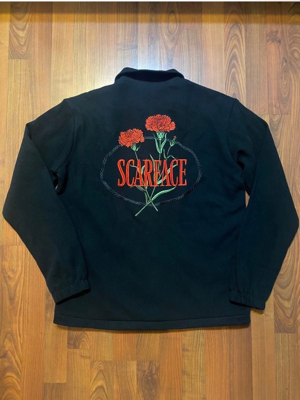 NEW Scarface Movie Jacket Tony Montana Al Pacino RARE Black Jacket Size Large gallery