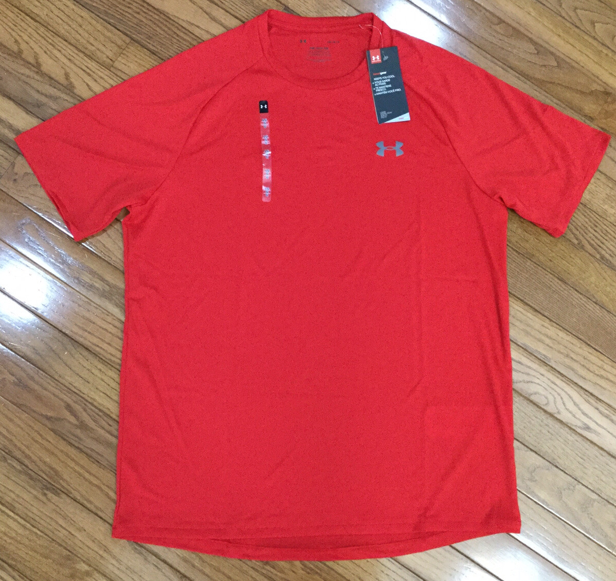 NEW Under Armour The Tech Tee Men’s Red T-Shirt Size L (U3) gallery