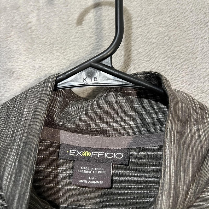 ExOfficio Henley Pullover Mens Small Gray Long Sleeve Mock Neck Hiking gallery