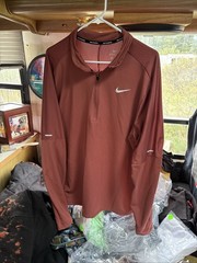 Nike Element 2.0 1/4 Zip Reflective Running Top Size XL Adobe AH8973-655