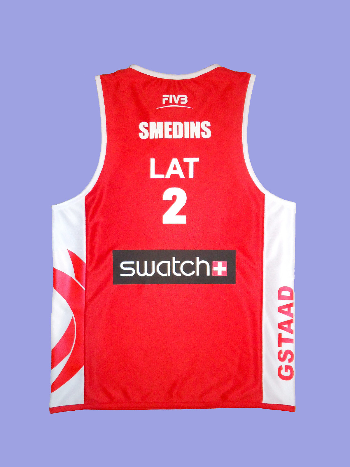 Beach Volleyball Jersey SAMOILOVS/SMEDINS LATVIA Red Size S,M,L,XL,2XL New gallery