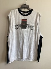 Vintage Y2K Southpole In-God-We-Trust Spellout Tank-Top Size XL Gray NWT