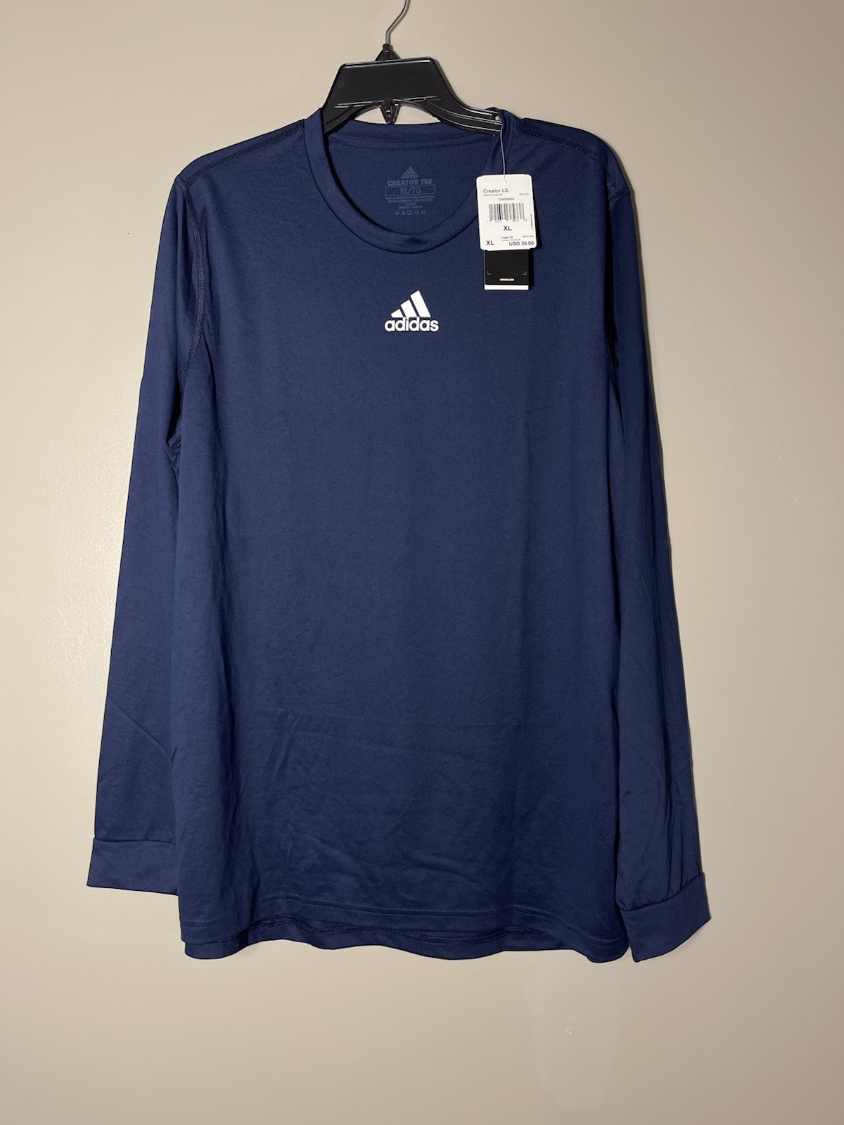 adidas Men’s Creator Long Sleeve Training Shirt Navy Size XL New gallery