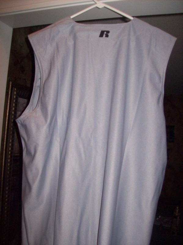 Russell Dri- Power Sleeveless Grey Baseball Shirt XL New with Tags Button Front gallery
