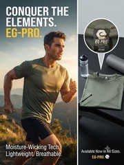 EG-PRO Performance Gear Olive Green Athletic Short Sleeve T-Shirt Men’s Medium