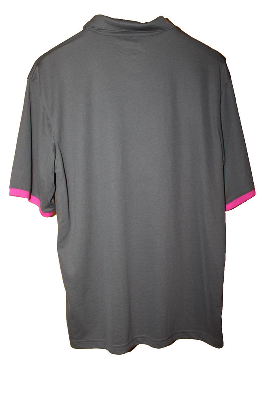 Holloway Men's Gray/Pink Dry-Excel Short Sleeve Short Sleeve Golf Shirt - M NEW gallery