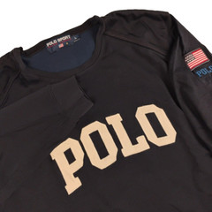 VTG Polo Sport Ralph Lauren Padded Rugby Spell-Out Shirt Mens Large 80s 90s