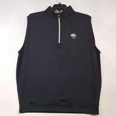 FootJoy 1/4 Zip Vest Mens Large Black Performance Stretch Mock Neck Sleeveless