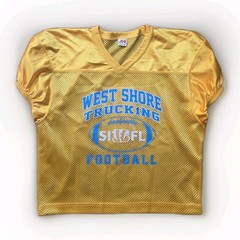 Staten Island New York Football Jersey West Shore Trucking Mesh #9 Gold adult M