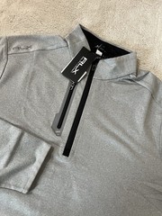 RALPH LAUREN RLX HALF ZIP STRETCH JERSEY PULLOVER Size L Heather