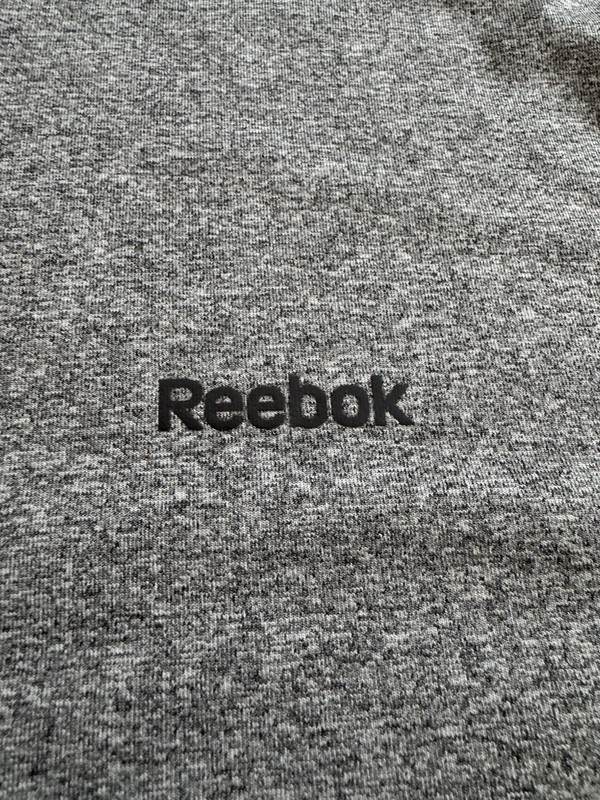 Reebok PLAYDRY Men's XL Gray Crew Neck Long Sleeve Activewear T-Shirt Polyester gallery