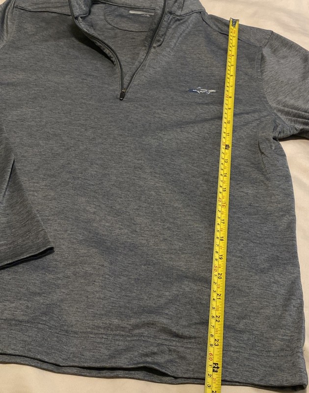 Greg Norman ML75 Active 1/4 Zip Golf Pullover Mens GRAY LARGE Stretch Performanc gallery