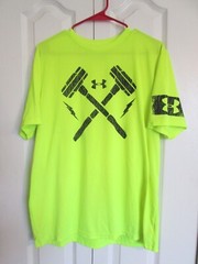 Under Armour Combine HeatGear Loose Fit Running Training Shirt Men’s L Neon