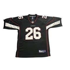 VTG Reebok Arizona Cardinals Jersey Mens 52 Black EXCELLENT Beanie Wells 26 NFL