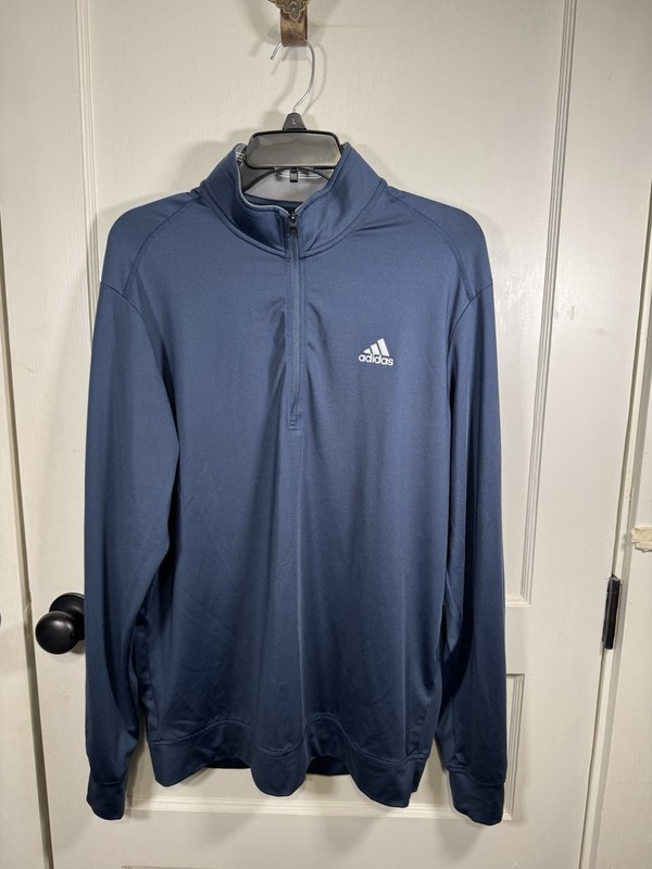 Adidas Men's Classic 1/4-Zip Performance Golf Pullover "Crew Navy" Color, Size M gallery