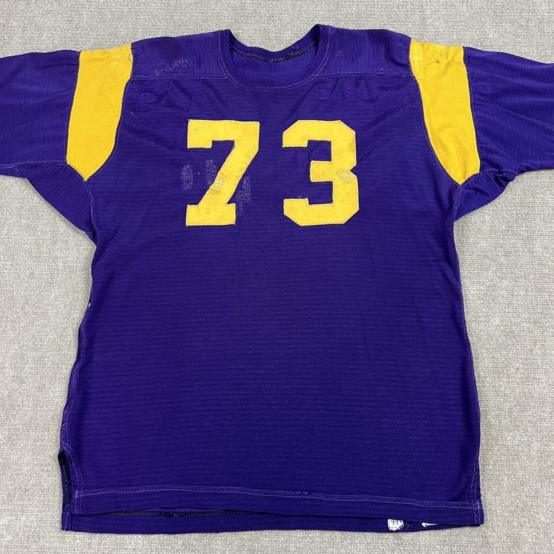 Vintage 50s La Salle Procure Durene Football Jersey Size 44 Original Repairs 40s gallery