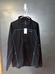 Merrell Men L Select Wick Full Zip Active Wear Hiking Running Black W/ Turquoise