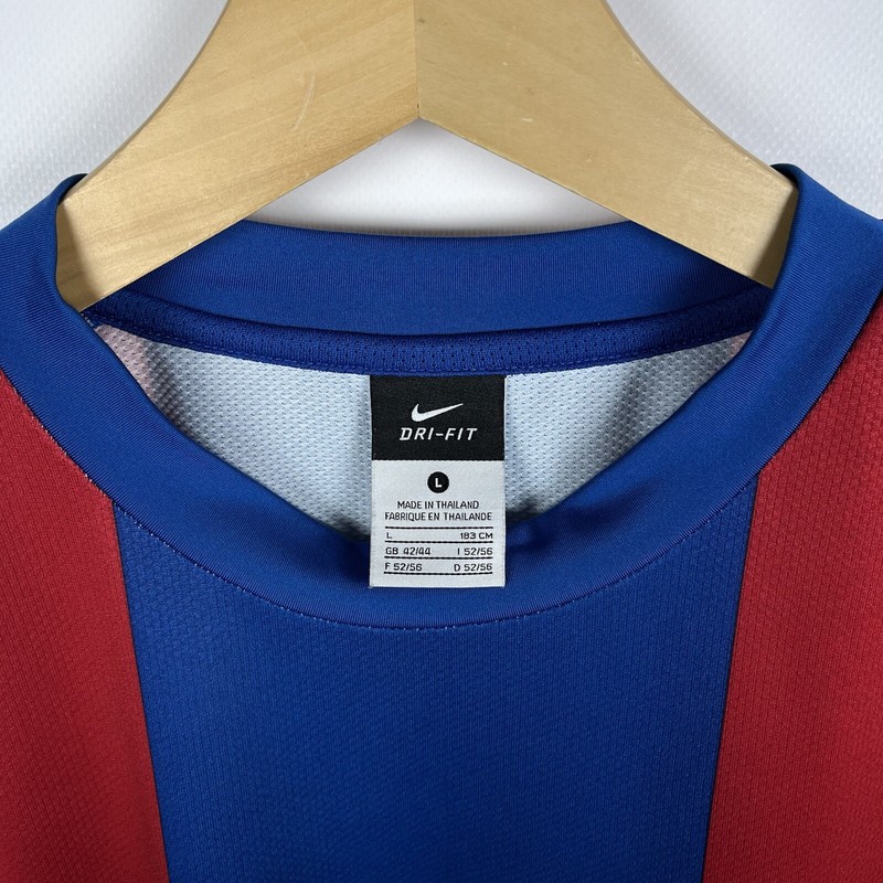 Vintage Nike Soccer Jersey T Shirt Stripped Mens Blue/Red Size Large 00s Dri-Fit gallery