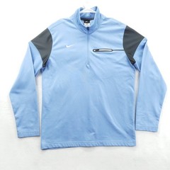 Nike Dri-FIT Pullover Mens Medium Blue Half Zip Chest Pocket Athletic 746960-453