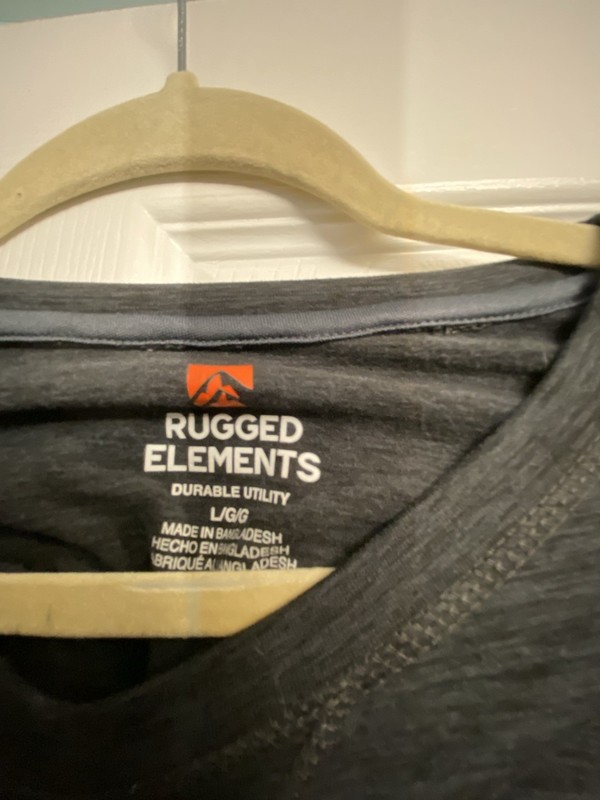 Rugged Elements Durable Utility Men's Gray Long Sleeve T-Shirt Size L gallery